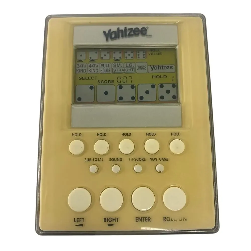 Hasbro Yahtzee Handheld Electronic Game 2007 with Instructions Tested Working